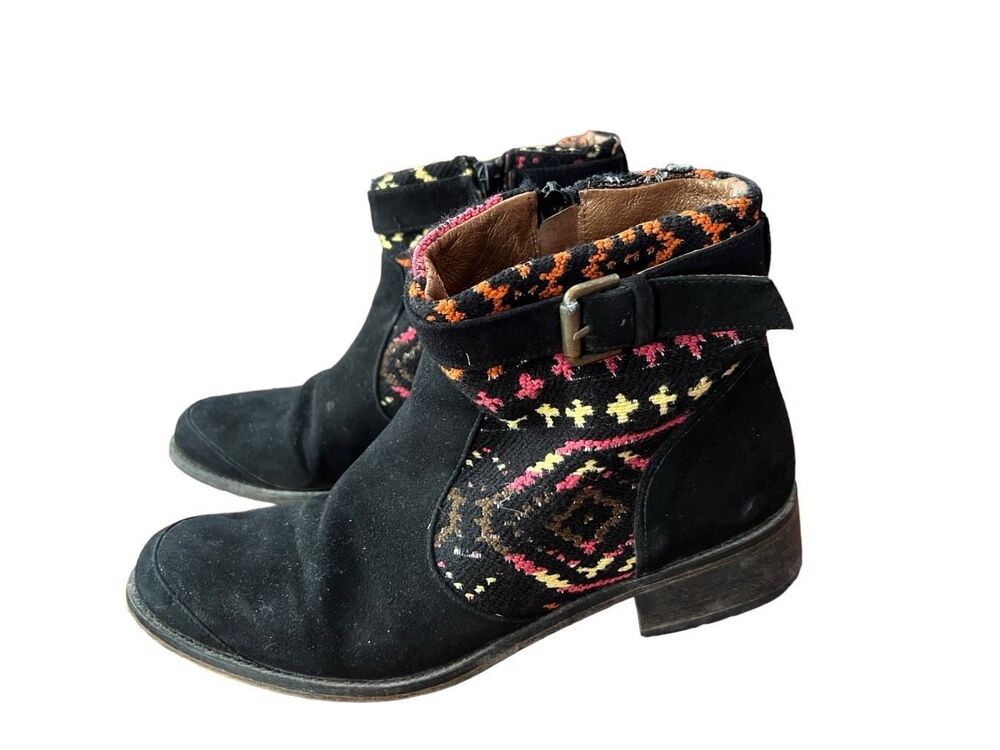 Desigual boho suede ankle boots